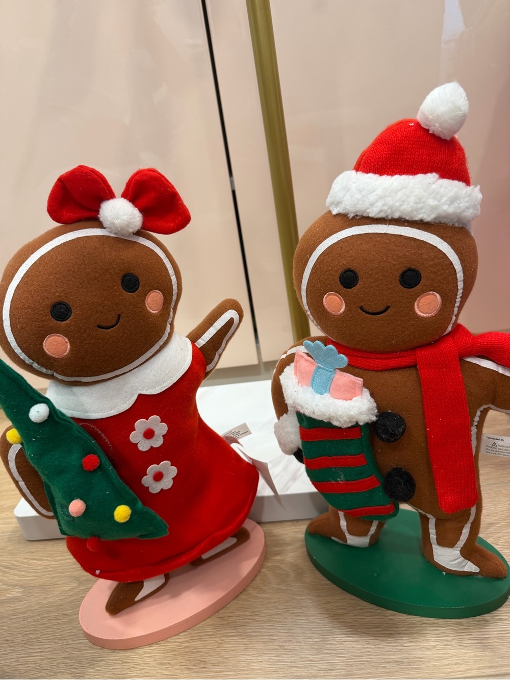 Target Red and Green Gingerbread Couple Holiday Figurines